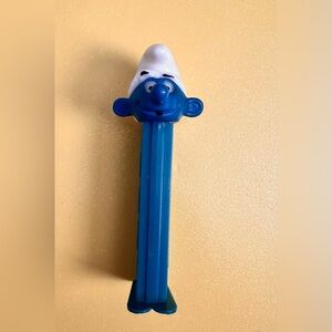 Vintage Blue Smurf Pez Dispenser Good Condition